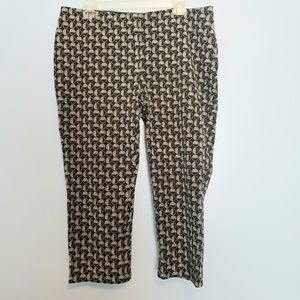 Alfani Ankle Pants sz16 Blk & Wht Geometric